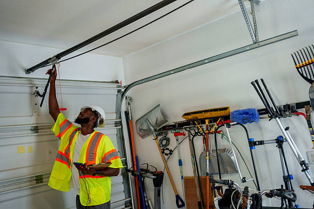 Professional Garage Door Roller Replacement technician working in Surf City, NC